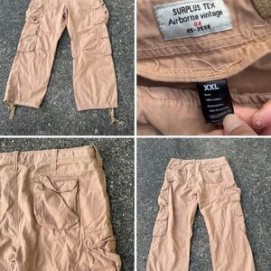 Surplus Tex airborne vintage Cargo Paratrooper Pants Men XXL 39x 31 Military Y2K